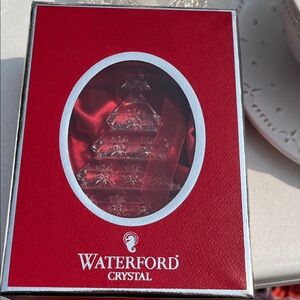 Waterford Crystal Christmas Tree Ornament in Red Box